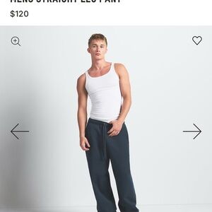 SKIMS Navy Fleece Lounge Straight Leg Pants